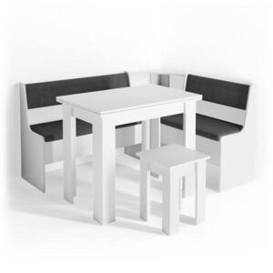 Vicco ROHOVÁ LAVICOVÁ SKUPINA Roman biely 150 x 120 cm so stolom vyobraziť