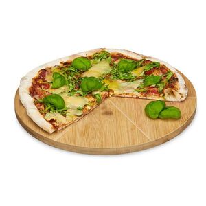 Relaxdays PIZZATANIER Prírodná bambus 33 cm vyobraziť