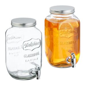 Relaxdays DÁVKOVAČ Transparentná Strieborná Kohútik 3, 5 l vyobraziť