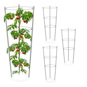 Relaxdays OPORA Sivá 4-dielna-sada 45 cm vyobraziť