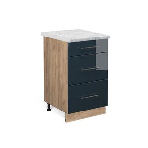 Vicco KUCHYNSKÁ SPODNÁ SKRINKA Fame-Line Tmavo modrá vysoký lesk 50 cm , AP Marble vyobraziť