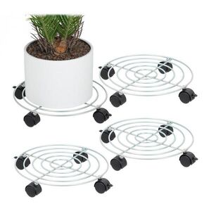Relaxdays PODSTAVEC strieborný 4-dielny-set oceľ 32 cm vyobraziť