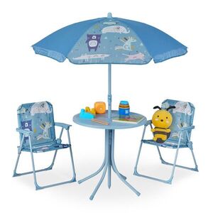 Relaxdays SÚPRAVA Farebná detská kempingová 4-dielna so slnečníkom vyobraziť