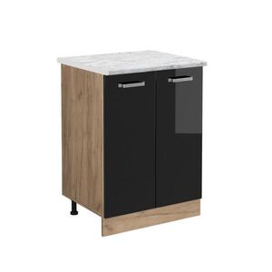 Vicco KUCHYNSKÁ SPODNÁ SKRINKA R-Line Čierny vysoký lesk 60 cm AP mramor vyobraziť