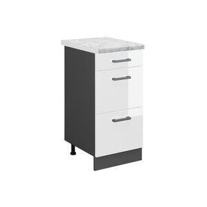 Vicco KUCHYNSKÁ SPODNÁ SKRINKA R-Line Biely vysoký lesk 40 cm AP mramor vyobraziť