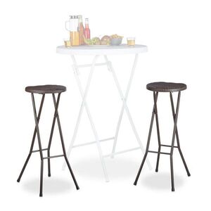 Relaxdays STOLIČKA hnedá barová skladacia 2-dielna-sada 80 cm vyobraziť