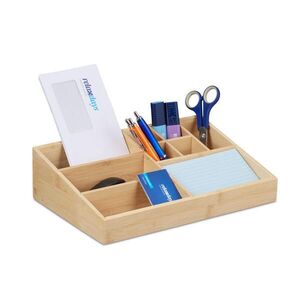 Relaxdays ORGANIZÉR Prírodná bambus 9 priehradiek 9x33x21 cm vyobraziť