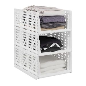 Relaxdays ORGANIZÉR Biela 3-ks plast veľkosť M vyobraziť