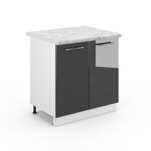 Vicco SPODNÁ SKRINKA POD DREZ Fame-Line Antracit vysoký lesk 80 cm , AP Marble vyobraziť