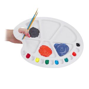 Relaxdays PALETA biela plast 20 priehradiek 34x25 cm vyobraziť