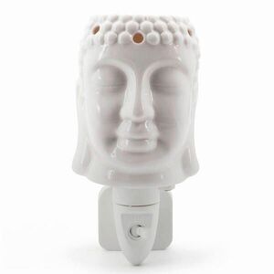 AROMALAMPA Biela keramika Budha elektrická 15 W vyobraziť