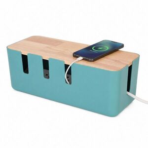 Relaxdays BOX Mätová na káble drevené veko vyobraziť