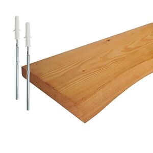 Relaxdays POLICA Prírodná masívna borovica prírodná hrana 60 cm vyobraziť