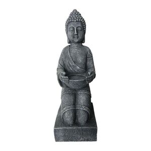 Relaxdays SOŠKA Sivá Buddha Polyresin 43 cm vyobraziť