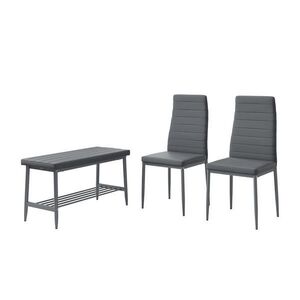 Vicco LAVICA A STOLIČKA Grand Šedá 85 x 46.5 cm 3-dielna súprava vyobraziť