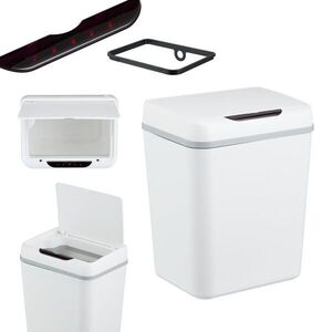 Relaxdays ODPADKOVÝ KÔŠ Biely senzor plast 9 l vyobraziť