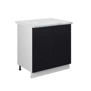 Vicco SPODNÁ SKRINKA POD DREZ Fame-Line Čierny pruhovaný 80 cm , AP Marble vyobraziť
