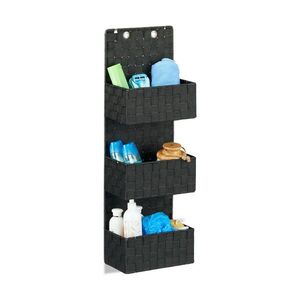 Relaxdays ORGANIZÉR Čierny závesný látkový 3 koše 75 cm vyobraziť