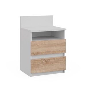 Vicco NOČNÝ STOLÍK Monty Biela/Sonoma 39.6 x 59.1 cm s 2 zásuvkami vyobraziť