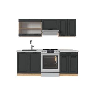 Vicco KUCHYNSKÝ KÚT R-Line Antracitový vidiecky dom/zlatý dub 200 cm , AP Marble vyobraziť