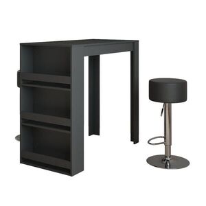 Vicco SÚPRAVA BAROVÉHO STOLA Repose antracitová 57 x 117 cm s 2 barovými stoličkami vyobraziť