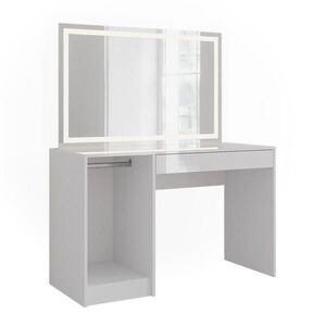 Vicco TOALETNÝ STOLÍK Sherry, biely/Biely vysoký lesk, 119.8 cm so zrkadlom LED vyobraziť
