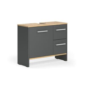 Vicco SPODNÁ SKRINKA POD UMÝVADLO Karli antracitová 70.2 x 57 cm s 2 zásuvkami a 1 dvierkami vyobraziť