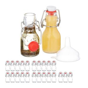 Relaxdays FĽAŠTIČKY Transparentné 25-dielny-Set sklenené 50 ml vyobraziť