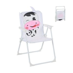 Relaxdays STOLIČKA Farebná detská skladacia motív kravy vyobraziť