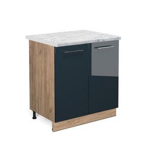 Vicco SPODNÁ SKRINKA POD DREZ Fame-Line Tmavo modrá vysoký lesk 80 cm , AP Marble vyobraziť