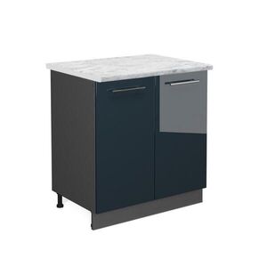 Vicco SPODNÁ SKRINKA POD DREZ Fame-Line Tmavo modrá vysoký lesk 80 cm , AP Marble vyobraziť