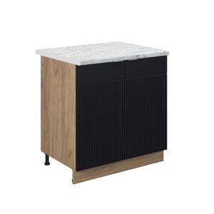 Vicco SPODNÁ SKRINKA POD DREZ Fame-Line Čierny pruhovaný 80 cm , AP Marble vyobraziť