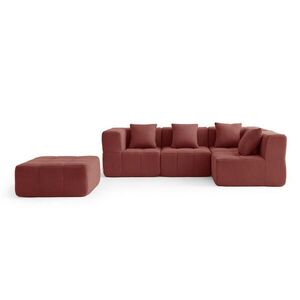 MILYsofa ROHOVÁ sedačka bouclé tkanina terakotovo červená vyobraziť