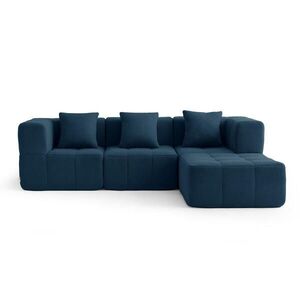 MILYsofa ROHOVÁ sedačka bouclé tkanina tmavomodrá vyobraziť