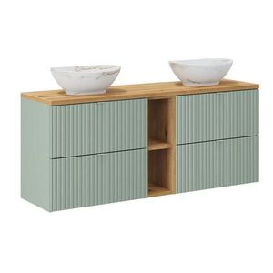 Petits-meubles DVOJITÉ UMÝVADLO 140.4cm Jade Zelená a drevo vyobraziť