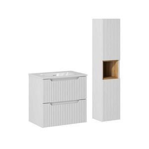 Petits-meubles KÚPEĽŇOVÝ NÁBYTOK 60cm Riva 2-dielna súprava Biela vyobraziť
