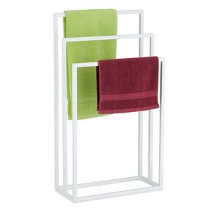 Relaxdays STOJAN Biely 3 tyče oceľ voľne stojaci 83x46x21 cm vyobraziť
