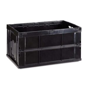Relaxdays BOX Čierna stabilná skladacia polypropylén 60 l vyobraziť