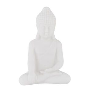 Relaxdays SOŠKA Biela Buddha PVC mrazuvzdorná 17 cm vyobraziť