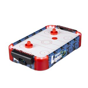 Relaxdays HRA Modrá Červená Biela AIR HOCKEY LED vyobraziť