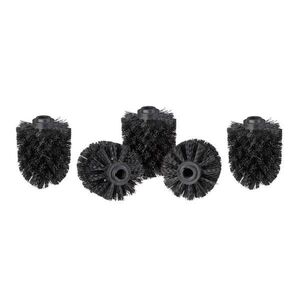 Relaxdays HLAVICA WC KEFKY Čierna 5er-Set plastová skrutkovacia Priemer 8 cm vyobraziť