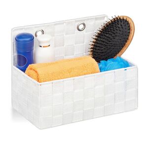 Relaxdays KOŠÍK Biely závesný plast 20x25x16, 5 cm vyobraziť