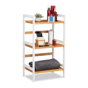 Relaxdays REGÁL biely prírodný bambusový 3-poschodový vyobraziť