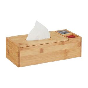 Relaxdays DÁVKOVAČ Prírodný bambus s 2 priehradkami 30, 5 cm vyobraziť