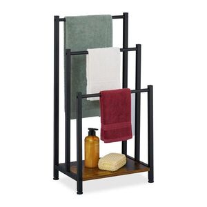 Relaxdays STOJAN NA UTERÁKY Hnedý kov 3 tyče 80x40x28 cm vyobraziť