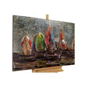 KUNSTLOFT KOVOVÝ OBRAZ 100/70 cm, námorný motív, viacfarebný vyobraziť