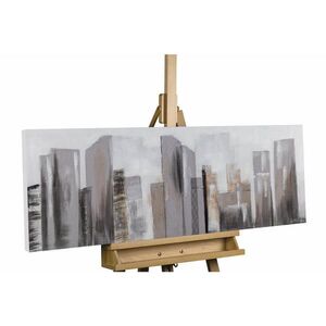 KUNSTLOFT RUČNE MAĽOVANÝ AKRYLOVÝ OBRAZ 120/40 cm, sivý, krajinný motív vyobraziť