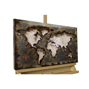 KUNSTLOFT KOVOVÝ OBRAZ 60/40 cm, prírodný motív, hnedo-strieborný vyobraziť