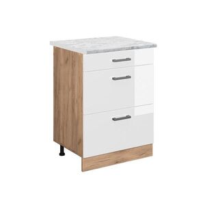 Vicco KUCHYNSKÁ SPODNÁ SKRINKA R-Line Biely vysoký lesk 60 cm AP mramor vyobraziť