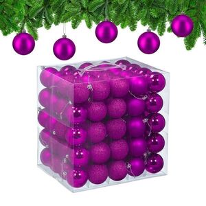 Relaxdays GULE Vianočné ružové 100-dielna-sada plast 7x6 cm vyobraziť